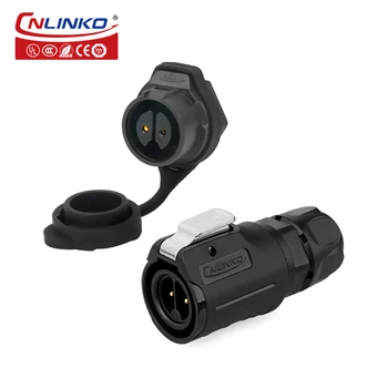 Cnlinko M16 2-контактный Пластиковый Водонепроницаемый разъем для светодиодного экрана IP67 Разъемы 10A Power Male Plug Адаптер для розетки