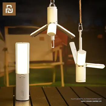 Youpin Новая Складная походная лампа большой емкости, портативное перезаряжаемое Подвесное освещение для палатки, Аварийное оборудование