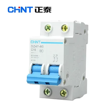 Бытовой миниатюрный автоматический выключатель CHINT DZ47-60 C25 2P 25A