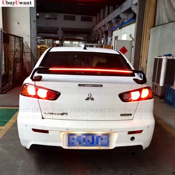 Для Mitsubishi LANCER EVO 2010-2015 Высококачественный ABS-спойлер, Глянцевая Черная отделка хвостовой части автомобиля, спойлер заднего багажника, крыло со светодиодной подсветкой