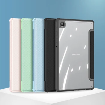 Для Samsung Galaxy Tab A7 Lite Чехол Trifold Stand из Искусственной Кожи с Откидной Крышкой и Держателем Карандаша Для Tab A7 Lite Dux Ducis