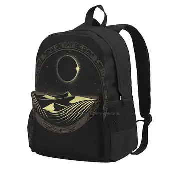 Египетские ночные школьные сумки для девочек-подростков, дорожные сумки для ноутбуков, египетские пирамиды, Дюны, Луна, Солнце, Иероглифы пустыни, Ночные звезды