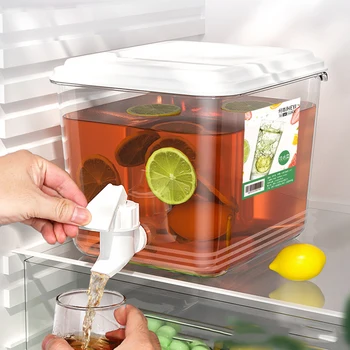 Кувшин для холодной воды объемом 3,5 л 2шт С краном, Пластиковый Диспенсер для напитков для холодильника, Диспенсер для холодного чайника, бутылка для напитков для летнего пикника