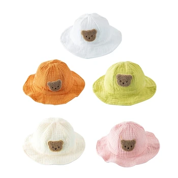 Модернизированная защита пляжных детских шляп, милые летние широкополые шляпы-ведерки для мальчиков, шляпы для малышей для мальчиков и девочек 066B