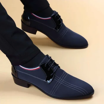 Новая официальная деловая повседневная кожаная обувь, мужские тонкие туфли большого размера в британском стиле, дышащие нескользящие мужские свадебные туфли