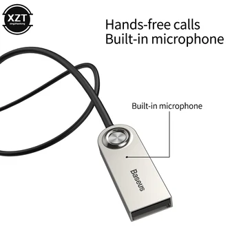 НОВЫЙ Baseus Aux Bluetooth адаптер Кабель-ключ для автомобиля 3,5 мм Разъем Aux Bluetooth 5,0 4,2 4,0 Приемник Динамик Аудио Музыкальный приемник
