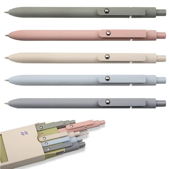 Ручки с быстросохнущими чернилами, гелевые ручки для плавного письма, выдвижные ручки с черными чернилами 0,5 мм, ручки-роллеры для школьных заметок
