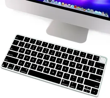 Силиконовая Защитная Крышка Клавиатуры для Apple iMac 24 Дюйма 2021 Новейшая Magic Keyboard с Чипом Touch ID A2449 M1 2021