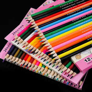 Студенческий Цветной карандаш 12 Цветов 24 Цветной Набор Граффити Цветной карандаш Детская Художественная Роспись Ручка-раскраска Оптом