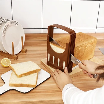 1 шт. тост-хлеборезка Нож для хлеба из нержавеющей стали Инструмент для выпечки Нож для выпечки 4 режима регулировки слайсер Удобный слайсер для приготовления пищи