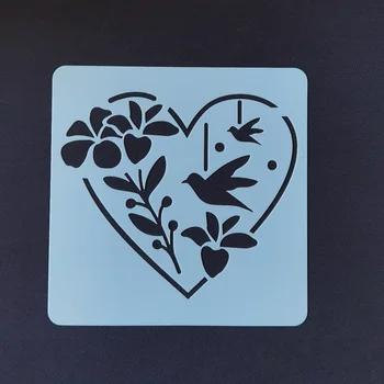 13 см Многослойные трафареты Love bird DIY для раскрашивания альбома для вырезок / фотоальбома, раскрашивания альбома с тиснением, декоративного шаблона для альбома