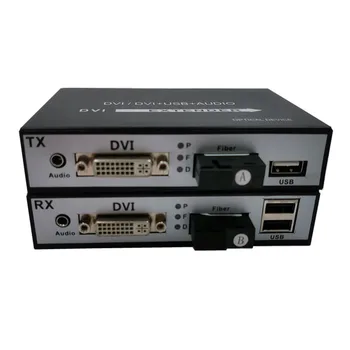 20-КИЛОМЕТРОВЫЙ расширитель оптического видео DVI 1080P SC FC волоконно-оптический преобразователь в DVI