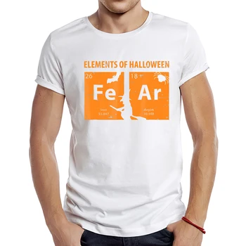 2022 Мужская футболка с новыми элементами дизайна Хэллоуина, крутые топы с химическим принтом на Хэллоуин, Хипстерская футболка