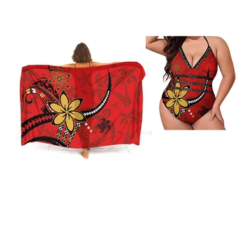 2023 Новая полинезийская пляжная одежда Cover Up Lady, многофункциональные саронги с рисунком Тапа, подходящие к повседневным купальникам