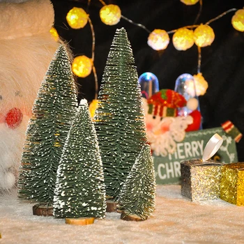 3/4 шт. Искусственная мини-рождественская елка, Маленькая Рождественская елка на столе, ассорти сосен для украшения дома на Рождество