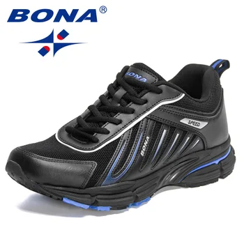 BONA 2023 новые Дизайнерские Мужские Кроссовки Из Экшн-кожи Высокого Качества На Платформе, Массивная Спортивная Обувь, Мужская дышащая Обувь Для ходьбы На открытом воздухе