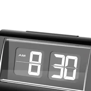 Автоматический переворачивающийся цифровой будильник, большое количество декоративных настольных часов с откидной крышкой на батарейках для взрослых, прикроватные тумбочки в отеле, спальня