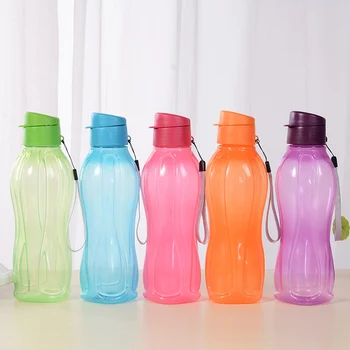 Бутылка Для Воды Большой Емкости с Ручкой 800/1100 мл Бутылки Для Питья Соломенная Чашка Чистый Цветной Пластиковый Спортивный Кувшин Для Воды Посуда Для Напитков