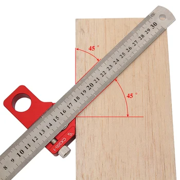Деревообрабатывающий калибр, комбинированная квадратная линейка 0-300 мм, Плотницкая линейка с квадратным углом наклона 45/90 градусов, инструменты для разметки
