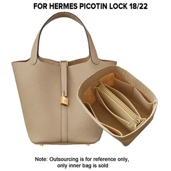 Для H Picotin18 22, Вставка из войлочной ткани, сумка-органайзер, косметичка, органайзер для путешествий, внутренний кошелек, портативные косметические сумки