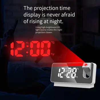 Идеи для сна Светодиодный цифровой проекционный будильник Настольный Электронный будильник с проектором времени Прикроватные часы для спальни