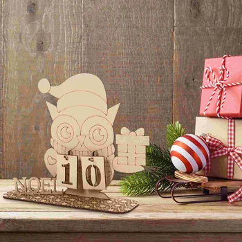Календарь Рождественский Декор Рождественский Орнамент Аксессуары Украшения из дерева DIY Home Advent