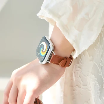 Кожаный Ремешок-Петля Для Apple Watch Band 44мм 38мм 42мм 40мм 45мм 41мм Браслет Correa Smart iWatch Ultra 49мм Series 8 76 Se 54