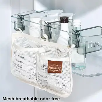 Корзина-органайзер, экологичная сумка для хранения, экономия места, поддержание порядка, Полезная Подвесная сетчатая сумка для гостиной с крючком