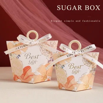 Креативные свадебные коробки конфет, подарочная коробка для подарков на свадьбу, подарочные коробки для подарков с лентой, деревянное кольцо, бумажная коробка для вечеринки, шоколад, подарочная коробка для помолвки.