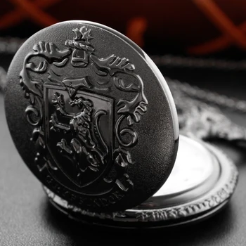 Лучший подарок на память о фестивале для британского народа: кварцевые карманные часы с эмблемой Черной школы чародейства и волшебства