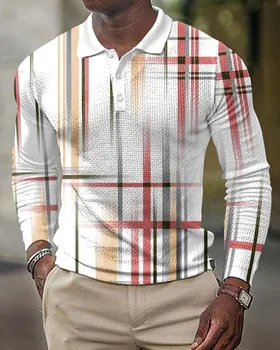 Мужская рубашка-поло с модной строчкой в полоску, повседневная молния на лацкане, Летняя мужская рубашка-поло с коротким рукавом, облегающая фигуру, дышащая рубашка-поло