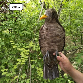 новая имитационная модель серого орла с повернутой головой из пены и перьев, настоящая игрушка-орел в подарок, около 45 см d0128