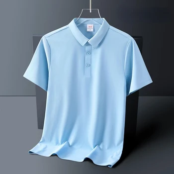 Новая мужская рубашка-поло, деловая осенняя рубашка-поло, повседневная Мужская рубашка-поло с коротким рукавом, облегающая корейскую одежду, рубашки на пуговицах B55