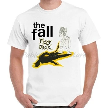 Осенняя футболка Fiery Jack в стиле ретро, мужская белая футболка, летняя футболка, большие размеры 4XL 5XL, прямая поставка, мужская брендовая футболка с круглым вырезом