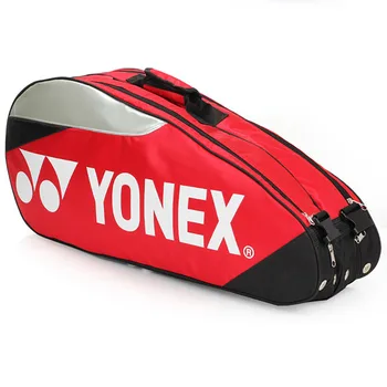 Подлинная профессиональная сумка для ракеток Yonex, спортивный рюкзак большой емкости, вмещающий до 6 ракеток с отделением для обуви