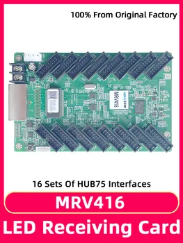 Полноцветный видеоэкран Novastar MRV416 с большим светодиодом, кассета с приемной платой, 16 портов HUB75E, интерфейс контроллера 512x256 пикселей.