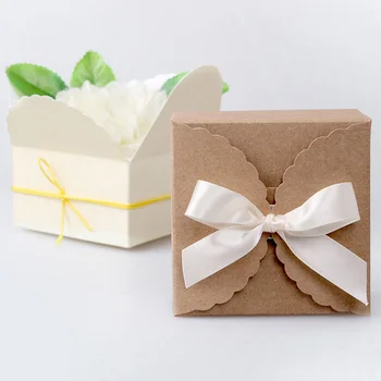 Простая квадратная складная коробка для мыла ручной работы с лентами, Розовые конфеты, подарочная карточка белого цвета, Маленькая бумажная коробка, милая упаковка, подарочная коробка
