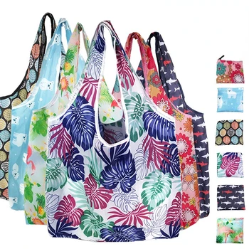 Сумка для покупок, складная портативная сумка, большая вместительная экологичная сумка для покупок в супермаркете, женская сумка через плечо, домашняя организация