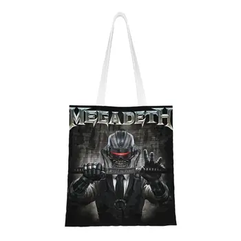 Сумки для покупок из продуктов рок-группы Megadeth, холщовые сумки для покупок с милым принтом, портативная сумка Rust In Peace Sword, сумочка для покупок