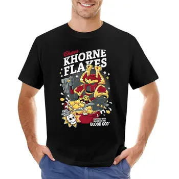 Футболка Chaos Khorne Flakes, эстетическая одежда, черная футболка, мужская футболка kawaii clothes