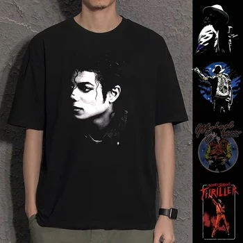 Футболка MJ Michael Jackson, футболка в стиле рок-н-ролл в стиле панк